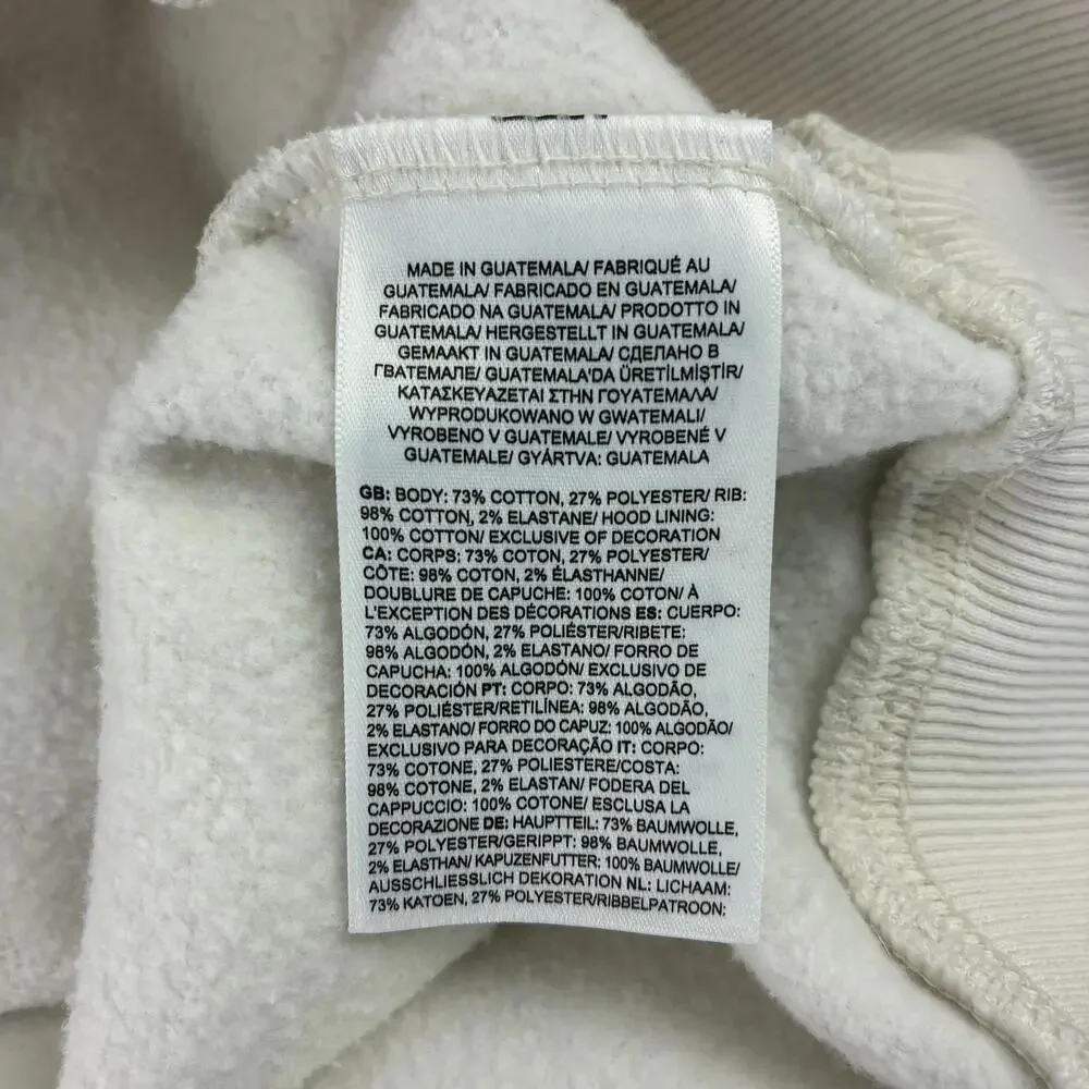 The North Face Logo Men's Hoodie Cream Color Large